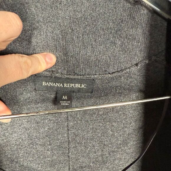 Banana Republic long lined knit cardigan duster sweater gray size Medium - Picture 3 of 8